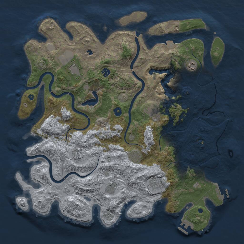 Rust Map: Procedural Map, Size: 4250, Seed: 8554762, 15 Monuments
