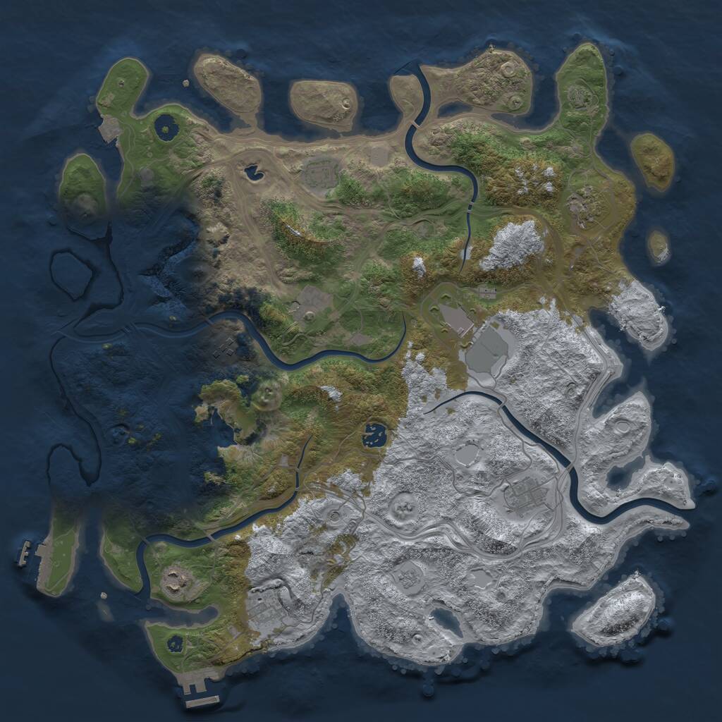 Rust Map: Procedural Map, Size: 4350, Seed: 31072025, 15 Monuments