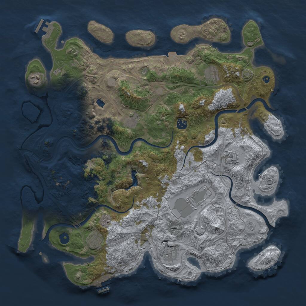 Rust Map: Procedural Map, Size: 4250, Seed: 31072025, 15 Monuments