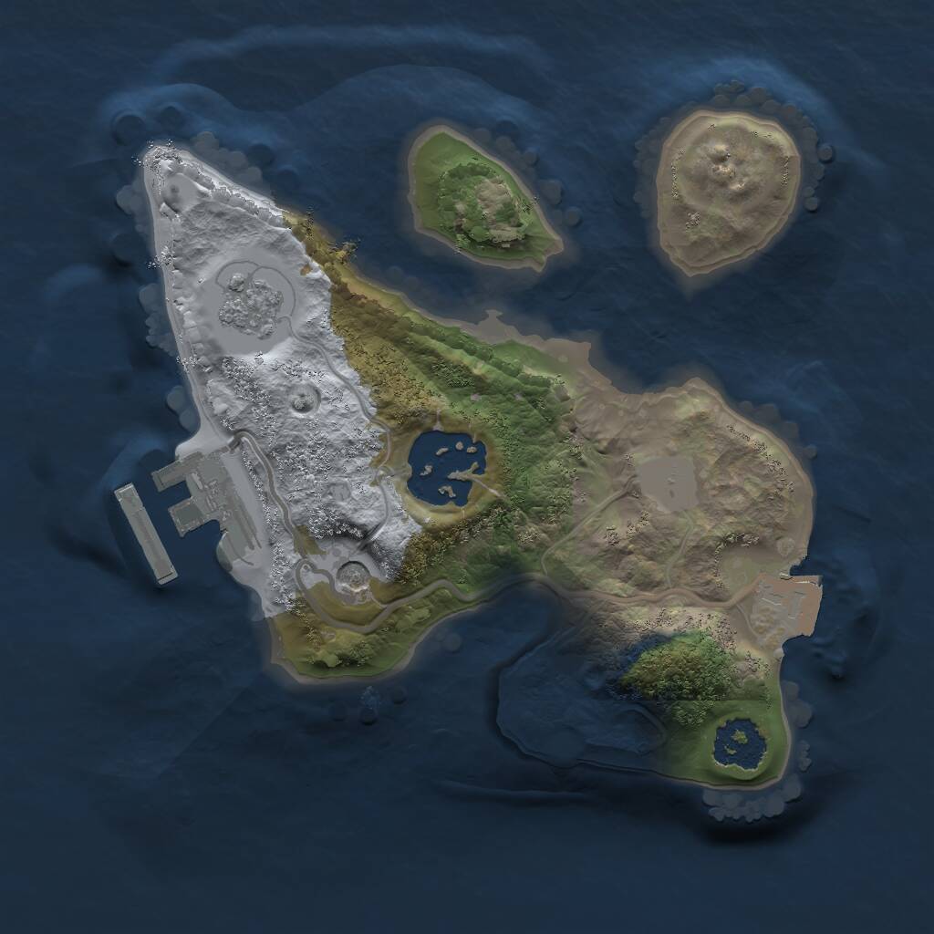 Rust Map: Procedural Map, Size: 1800, Seed: 111456672, 5 Monuments