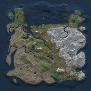 Thumbnail Rust Map: Procedural Map, Size: 4500, Seed: 1374510152, 15 Monuments