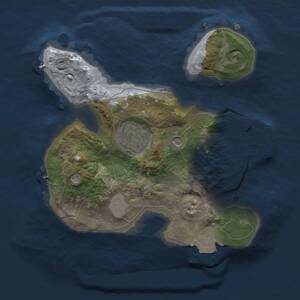 Thumbnail Rust Map: Procedural Map, Size: 2000, Seed: 33424507, 4 Monuments