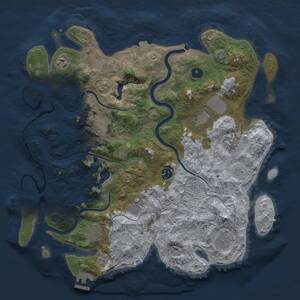 Thumbnail Rust Map: Procedural Map, Size: 4000, Seed: 31072025, 15 Monuments