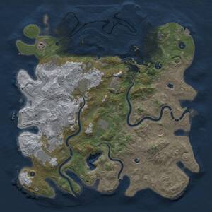 Thumbnail Rust Map: Procedural Map, Size: 4500, Seed: 1967911341, 17 Monuments