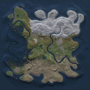 Thumbnail Rust Map: Procedural Map, Size: 3500, Seed: 1903114882, 14 Monuments