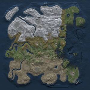 Thumbnail Rust Map: Procedural Map, Size: 4250, Seed: 1023661472, 16 Monuments