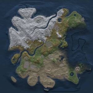 Thumbnail Rust Map: Procedural Map, Size: 3500, Seed: 24527, 14 Monuments