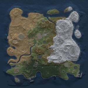 Thumbnail Rust Map: Procedural Map, Size: 3800, Seed: 1195991667, 19 Monuments