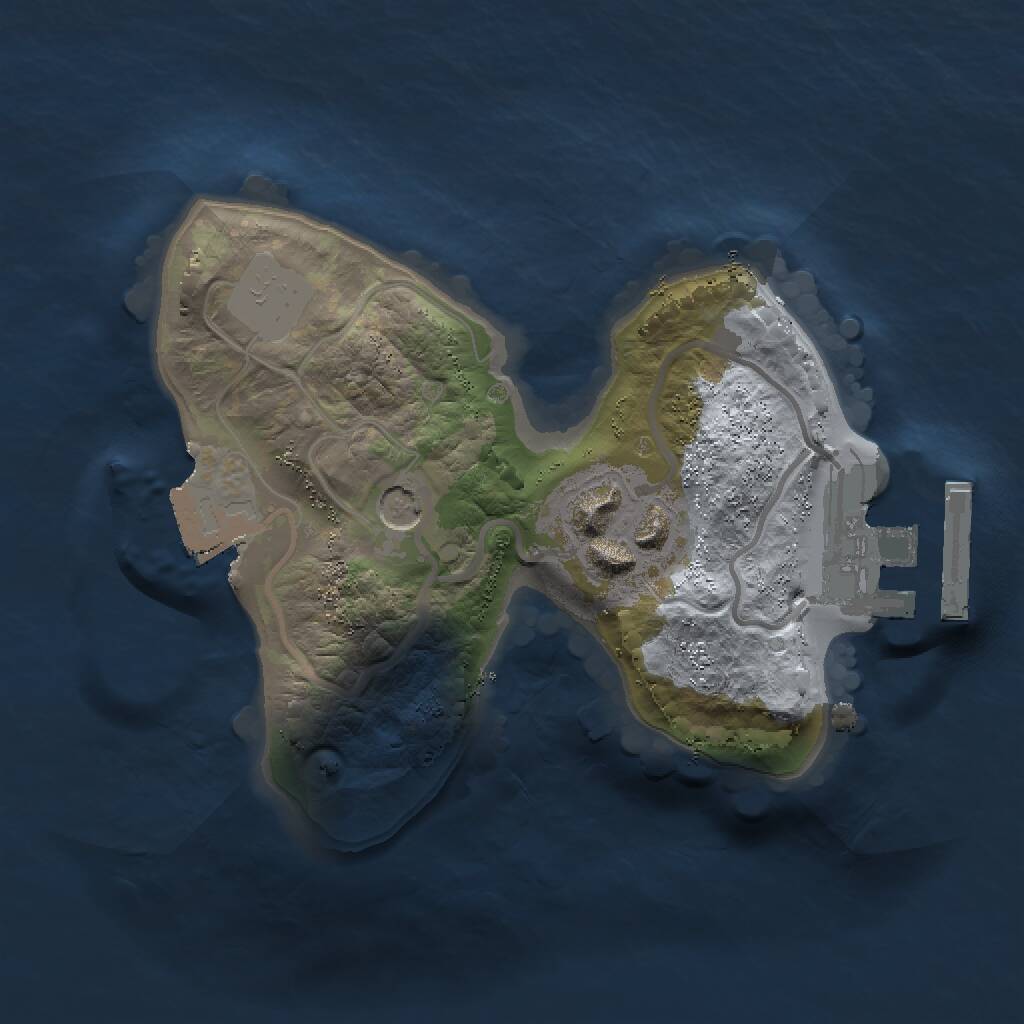 Rust Map: Procedural Map, Size: 1500, Seed: 501789678, 4 Monuments