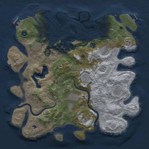 Thumbnail Rust Map: Procedural Map, Size: 4000, Seed: 784645375, 16 Monuments