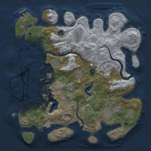 Thumbnail Rust Map: Procedural Map, Size: 4000, Seed: 1029114788, 15 Monuments