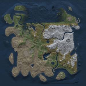 Thumbnail Rust Map: Procedural Map, Size: 4096, Seed: 1521617490, 15 Monuments