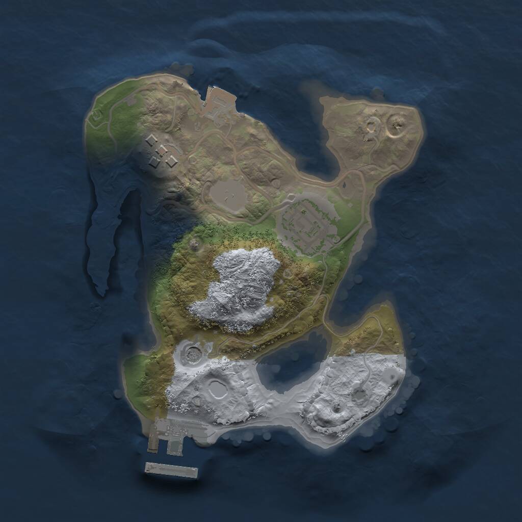 Rust Map: Procedural Map, Size: 2000, Seed: 859306775, 5 Monuments