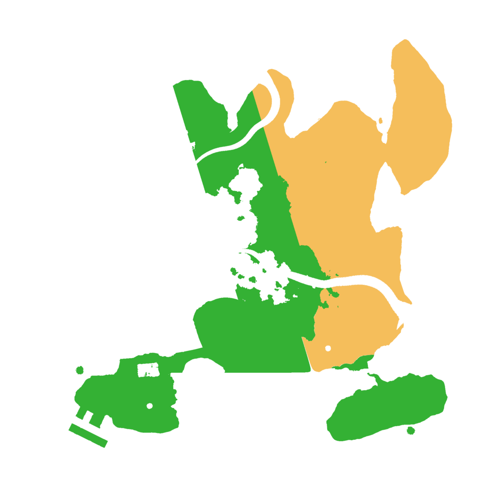 Biome Rust Map: Procedural Map, Size: 2500, Seed: 2081172174