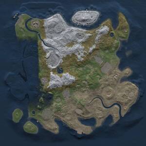 Thumbnail Rust Map: Procedural Map, Size: 3500, Seed: 920915813, 15 Monuments