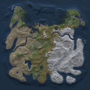 Thumbnail Rust Map: Procedural Map, Size: 4000, Seed: 234789234, 16 Monuments