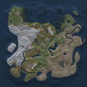 Thumbnail Rust Map: Procedural Map, Size: 4000, Seed: 107312025, 15 Monuments