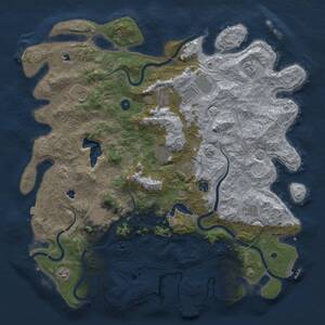 Thumbnail Rust Map: Procedural Map, Size: 4800, Seed: 1565884832, 17 Monuments