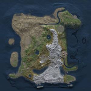 Thumbnail Rust Map: Procedural Map, Size: 3000, Seed: 1152339639, 12 Monuments