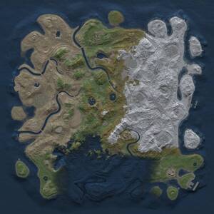Thumbnail Rust Map: Procedural Map, Size: 4500, Seed: 2014448841, 17 Monuments