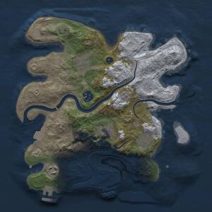 Thumbnail Rust Map: Procedural Map, Size: 3000, Seed: 300284046, 12 Monuments