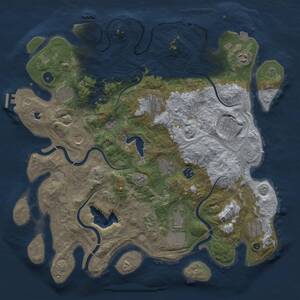 Thumbnail Rust Map: Procedural Map, Size: 4300, Seed: 269690785, 17 Monuments