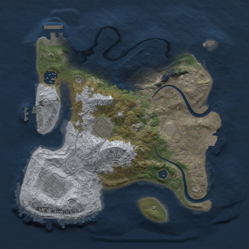 Rust Map: Procedural Map, Size: 2700, Seed: 1753990806, 10 Monuments