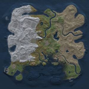 Thumbnail Rust Map: Procedural Map, Size: 4250, Seed: 327948063, 17 Monuments