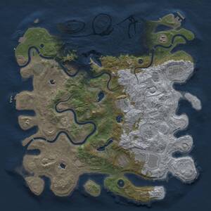 Thumbnail Rust Map: Procedural Map, Size: 4500, Seed: 749455683, 16 Monuments