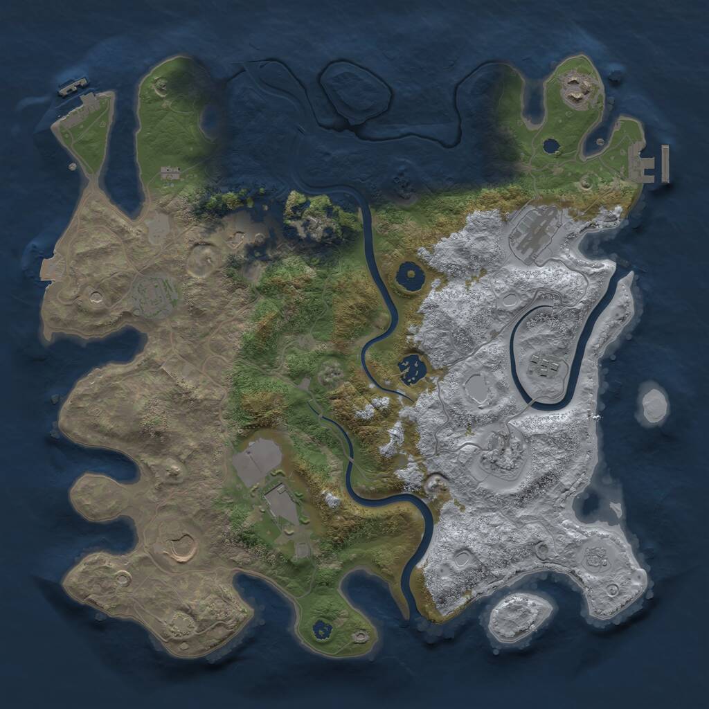 Rust Map: Procedural Map, Size: 3750, Seed: 1598594762, 15 Monuments