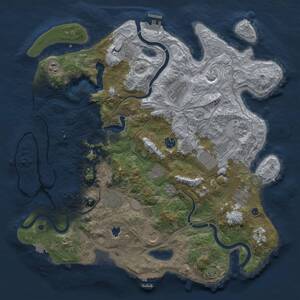 Thumbnail Rust Map: Procedural Map, Size: 4250, Seed: 877136336, 17 Monuments