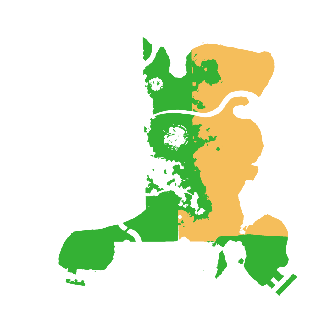 Biome Rust Map: Procedural Map, Size: 2500, Seed: 552392326