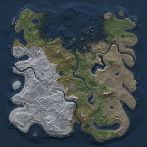Thumbnail Rust Map: Procedural Map, Size: 4500, Seed: 872460716, 16 Monuments