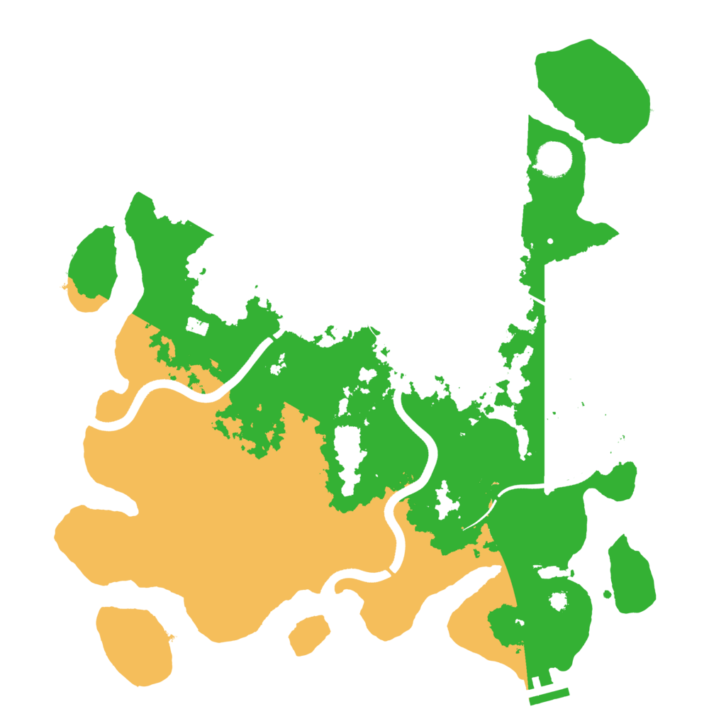 Biome Rust Map: Procedural Map, Size: 3600, Seed: 1825