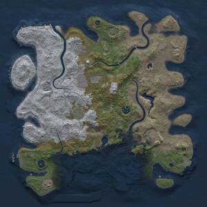 Thumbnail Rust Map: Procedural Map, Size: 4000, Seed: 559056596, 13 Monuments