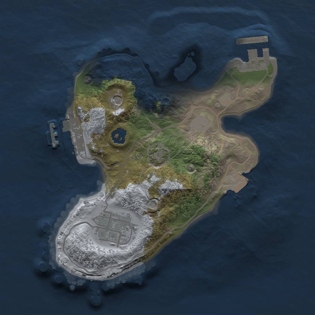 Rust Map: Procedural Map, Size: 2000, Seed: 466755444, 6 Monuments