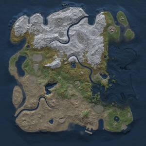 Thumbnail Rust Map: Procedural Map, Size: 4000, Seed: 45662, 15 Monuments