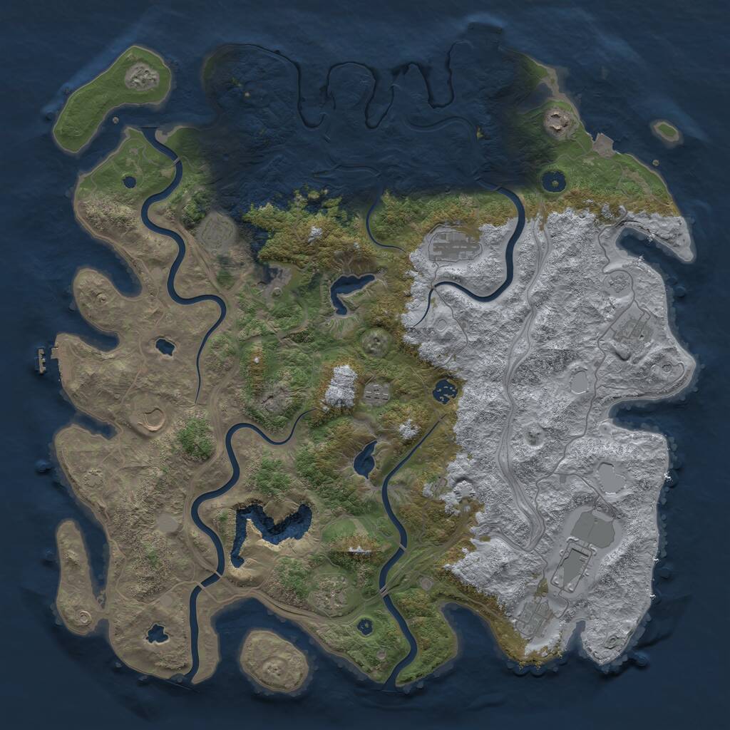 Rust Map: Procedural Map, Size: 4750, Seed: 562639332, 17 Monuments