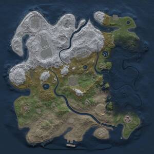 Thumbnail Rust Map: Procedural Map, Size: 3600, Seed: 2004235298, 15 Monuments