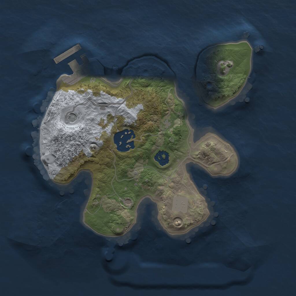 Rust Map: Procedural Map, Size: 2000, Seed: 652981, 4 Monuments