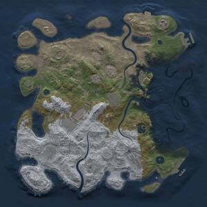 Thumbnail Rust Map: Procedural Map, Size: 3800, Seed: 85753891, 15 Monuments