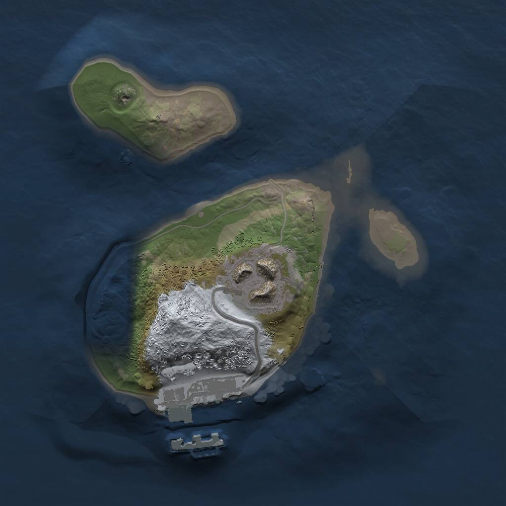 Rust Map: Procedural Map, Size: 1500, Seed: 5644567, 3 Monuments