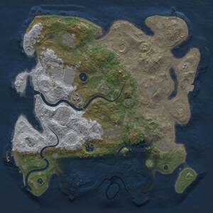 Thumbnail Rust Map: Procedural Map, Size: 3800, Seed: 1754028004, 16 Monuments