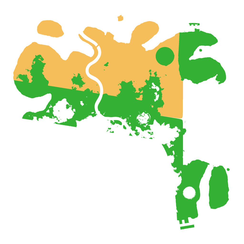 Biome Rust Map: Procedural Map, Size: 3500, Seed: 195445
