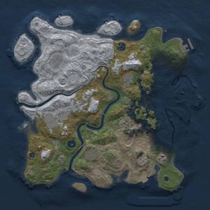 Thumbnail Rust Map: Procedural Map, Size: 3750, Seed: 1522992921, 15 Monuments