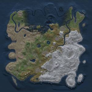 Thumbnail Rust Map: Procedural Map, Size: 4000, Seed: 3719456, 16 Monuments