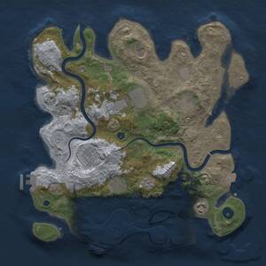 Thumbnail Rust Map: Procedural Map, Size: 3500, Seed: 1646272140, 13 Monuments