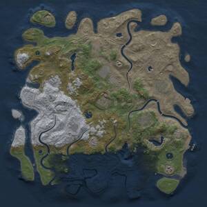 Thumbnail Rust Map: Procedural Map, Size: 4500, Seed: 859612959, 17 Monuments