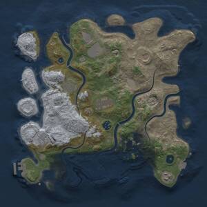 Thumbnail Rust Map: Procedural Map, Size: 3600, Seed: 92625, 15 Monuments