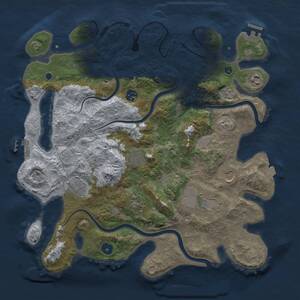 Thumbnail Rust Map: Procedural Map, Size: 3900, Seed: 917307383, 14 Monuments